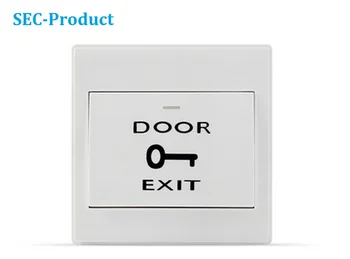 Pigesnės kainos elegantiškas baltas Duris Exit mygtuką prieigos valdymo jungiklis su automatiškai iš naujo nustatyti Durys, domofonas Spaudai