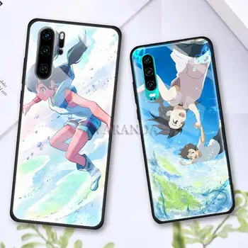 Tenki Ne Ko Anime Atveju, Huawei 30 P40 Lite 5G P20 P10 P Smart S Z Pro 2019 Padengti Grūdinto Stiklo Telefonas Coque