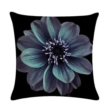 45cm*45cm gryna spalva žiedlapis su dugno spalvos lino/medvilnės mesti pagalvių užvalkalus sofos pagalvėlė padengti namų dekoratyvinės pagalvės