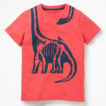 Bamblys Vaikiški marškinėliai Naujų 2020 m. Berniuko Rūbus, Stalviršiai, Medvilnės, trumpomis Rankovėmis marškinėliai Vasaros Bebe Berniukai Vaikams Dinozaurų Tees Vaikas