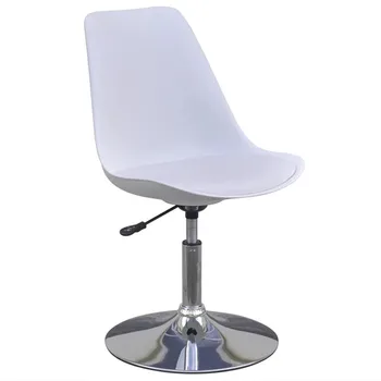 Valgomojo Kėdės 2 vnt Reguliuojamo Aukščio Pasukama Baltos spalvos Valgomojo Kėdės