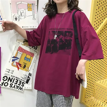 Pigūs didmeninė 2019 nauja Pavasario Vasaros AutumnHot pardavimo moterų mados atsitiktinis marškinėliai lady gražus gražus Viršūnes MC258