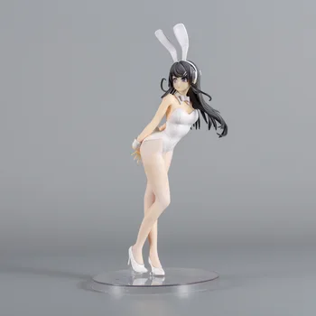 Lensple 25-40cm Anime Rascal Nėra Svajonė Bunny Mergina Senpai Sakurajima Mai Seksuali mergina, PVC figūrėlių, žaislinių