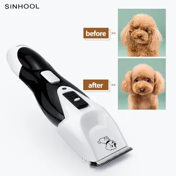 SINHOOL Profesinės naminių Gyvūnėlių Plaukų Clipper Pet/Katė/Šuo/Rabbit) Elektriniai Plaukų Žoliapjovės Balta Įkrovimo Kirpimas Skustuvas Nustatyti Įrankis