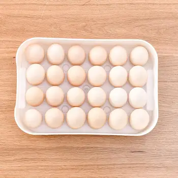 Šaldytuvas Kiaušinių Indą Su Dangčiu 24 Tinklų Plastikiniai Nešiojami Didelių Kiaušinių Laikiklį Apsaugoti Ir Išlaikyti Kiaušinių, Švieži, Aišku, Kiaušinių Dėklas Atveju