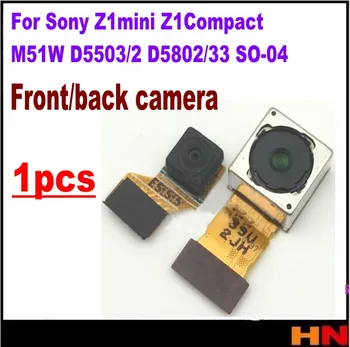 1pc Galiniai Pagrindinis priekinė galinė vaizdo Kamera Sony Xperia Z1 Kompaktiškas M51W Z1mini Didelis mažas Fotoaparatas Flex Kabelis atsarginės Dalys