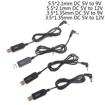 USB Galia Padidinti Linija DC 5V DC 9V / 12V Žingsnis IKI Modulis USB Keitiklis Adapterio Kabelis 3.5*1.35 mm 5.5*2.1 mm Plug
