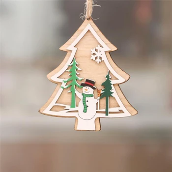 Kalėdinė Dekoracija Mediniai Tuščiaviduriai Mažas Pakabukas Kalėdų Eglučių Papuošalai, Namų Kalėdinė Dekoracija