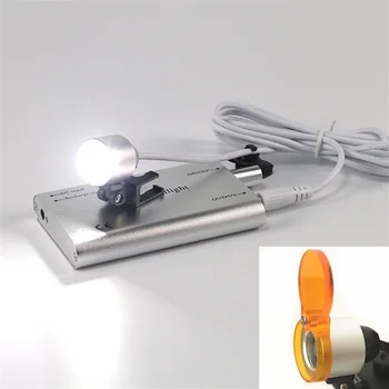 Įrašo Medicinos Žibintai 3W LED Žibintas Dantų Chirurgijos Medicinos priekinis žibintas su Filtru daugkartinio Įkrovimo Baterija Loupe