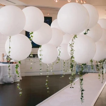 10vnt 10inch balti balionai vestuves 18inch 36inch balta pripučiami helio balionų dekoracija gimtadienio prekes