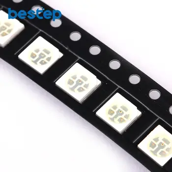 200PCS 5050 SMT SMD LED Ultra Bright RGB Šviesos Diodų Lempos PLCC-6