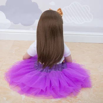 Naujas 24 Colių Bebe Atgimsta Mergina Lėlės Audinio Organas, Įdaryti Realus Princesė Baby Doll Žaislas Vaikas, Gimtadienio Dovana, Žaisti Žaislas
