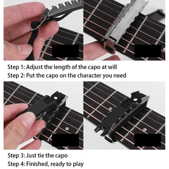 Profesinės Greitai Pakeisti Universalus Boso Ukulėle Muzikos Instrumentas Gitara Capo Reguliuojamas Dirželis Nešiojamų Mandolina Metalo