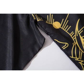 ELKMU Lotoso Gėlės Kimono Megztinis Harajuku Hip-Hop Japonijos Striukės, Paltai Atsitiktinis Palaidų Viršūnes Streetwear Marškinėliai Striukės HE142