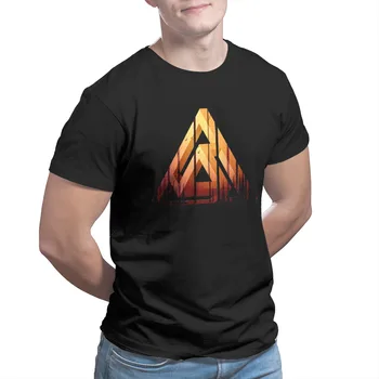 Vyriški T-shirt Geometrinis Miško Saulėlydžio Peizažas Custom Black Mielas marškinėliai 38229