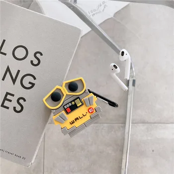 3D Prabanga Animacinių filmų Robotas Atveju AirPods 1 2 Mielas Padengti Silikono 