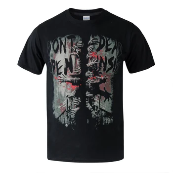 Juodos spalvos sportinius Marškinėlius, The Walking Dead Kraujo Zombie T-shirt Vyrams Medvilnės Streetwear Atsitiktinis Marškinėlius Tees Vyras Seksualus kostiumas Viršūnės