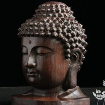 2020 Karšto Pardavimo Budos Statula Mediniai Statulėlės Raudonmedžio Indija, Budos Galva Statula Amatų Dekoratyvinis Ornamentas