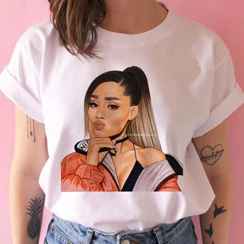 Ariana grande marškinėliai moterims 2020 trumpomis Rankovėmis Marškinėlius moteriški marškinėliai mados 90s t-shirt moterų top tee streetwear korėjos marškinėlius