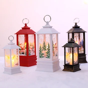 Naujas Kalėdų Led Candle Lantern Kaimiškas baterijomis, Kalėdos Kabo Žibintai LED Žvakė Stalo Lempa Sezoninio Papuošalai
