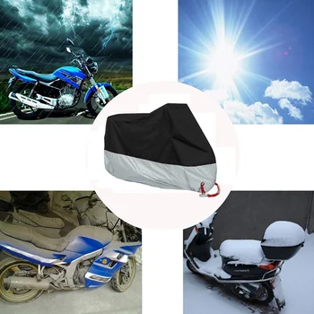 Motociklo Padengti Audiniai Lauko Atspindintis UV Protector Motoroleris 190T Vandeniui atsparus Dulkėms Anti-sniego Dviratį Motociklą Variklio Dangčiu