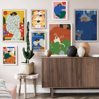 Namų Dekoro Sienos Meno Tapybos Drobės Abstraktus Paveikslas Matisse Plakatai Ir Spausdina Derliaus Sienos Nuotraukas, Už Kambarį