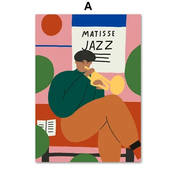 Namų Dekoro Sienos Meno Tapybos Drobės Abstraktus Paveikslas Matisse Plakatai Ir Spausdina Derliaus Sienos Nuotraukas, Už Kambarį