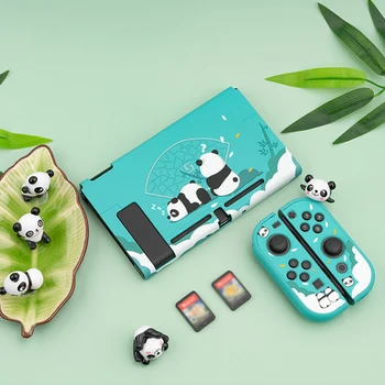 Nintendo Jungiklis Atveju Shell Šilko Koja Panda Apsaugos Priedai Vandeniui Pirštų Atspaudų Įrodymas, Dėmėms Atsparus Hard Cover