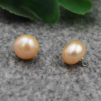 Aukštos kokybės Natūralių Perlų Mygtukai 9.5-10 mm Apvalaus strypo mygtukai marškinėliai cardigan drabužio puošmena 