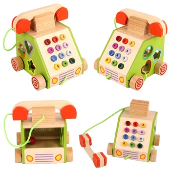 Daugiafunkcinis Medinis Modeliavimo Telefono Apsimesti Žaisti Žaislas Vaikams, Spalvos & Formų Pažinimo, Ankstyvojo lavinimo Žaislų Rinkinys