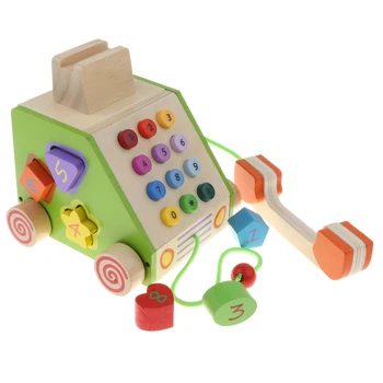 Daugiafunkcinis Medinis Modeliavimo Telefono Apsimesti Žaisti Žaislas Vaikams, Spalvos & Formų Pažinimo, Ankstyvojo lavinimo Žaislų Rinkinys