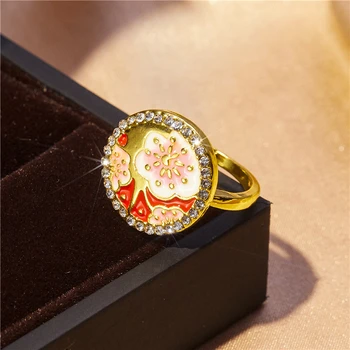 Vestuvių moterų išskirtinį paprasta kūrybos žiedas mados varva gėlių dalyvavimo šalies Valentino Dienos dovana, juvelyriniai dirbiniai didmeninė