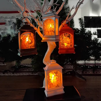 Kūrybos LED Šviesos Mini Medienos Namus Kalėdų Eglutės Kabantys Papuošalai Atostogų Šalis, Namų Dekoro Amatų