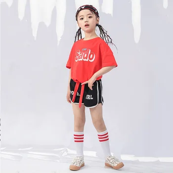 Vasaros Marškinėliai Šortai Rinkiniai Mergaitėms Dviejų Dalių Atsitiktinis Raidžių Vaikai Mados Drabužių Streetwear