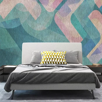 Dekoratyvinės tapetų serija Geometrinės abstrakcijos modernaus simple stiliaus fono sienos, dideli piešiniai