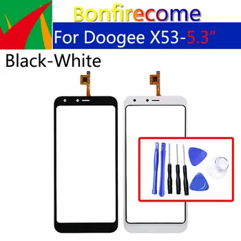 Touchscreen Už Doogee X53 Jutiklinio Ekrano Skydelis skaitmeninis keitiklis Jutiklio Pakeitimas Touch Stiklinis Lęšis Ne Lcd 5.3 colių