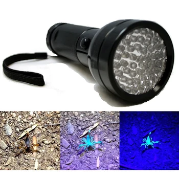 20pcs/daug 395NM Ultra Violet 51 LED UV Lempos Fakelas Skorpionas Detektorius, Ieškiklis Juodos šviesos Žibintuvėlis