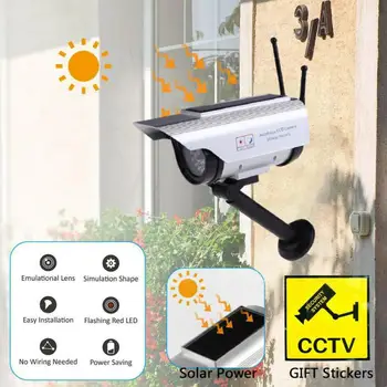 Saulės LED Stebėjimo Kamerą Kūrybiškumą Imituojamas Stebėti Stebėjimo Kamera Lauko Sienos Lempos Kiemo, Sodo Gatvės apšvietimas