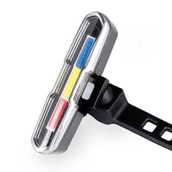 Dviračių Galiniai nuo balnelio iškyšos Šviesos Dviratį Uodega LED Lempa USB Įkrovimo Įspėjimas Saugos Žibintų Vertikali Horizontalaus Mount Dual Tri Spalvos