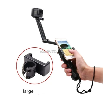 Reguliuojamas Selfie Monopodzie Telefono Mount Užraktas Įrašą Turėtojas Adapteris GoPro Kamera