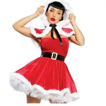 Raudonos Seksualios Kalėdų Kostiumai, Vyriški Drabužiai Bodyshaper Moterys, Santa Kostiumas Aukštos Kokybės W444047