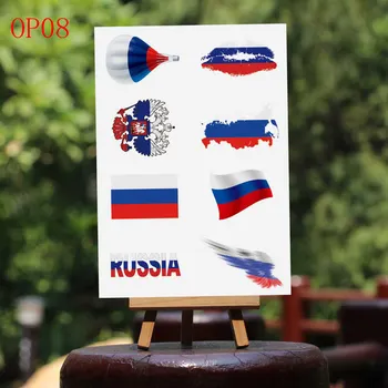 2018 Žodis Taurės sprogimo produkto vėliavos serija rusijos vėliava tatuiruotės lipdukas op08