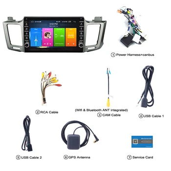 10.1 colių 2.5 D Rankenėlę&Touchscreen Automobilio Radijo Toyota RAV4 2013-2018 m. padalinto Ekrano PIP USB WIFI SWC BT Android10 Garso NR. DVD 1DIN