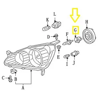 H1 Halogeninės Lemputės Lizdo Laikiklį Honda Acura RL/TSX 33116SD4961