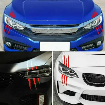 Automobilių Lipdukai Monster Nulio Juostele Letena Juokinga Automobilio Lipdukas Automobilių Automatinis Priekinių Žibintų Apdailos Art Dizaino Vinilo Decal