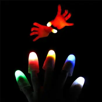 2vnt Helovinas Magija Pirštus Šviesos Thumbs Apgauti Pasirodo Šviesos diodų (LED) Pirštu Lempos Šalies Prekių
