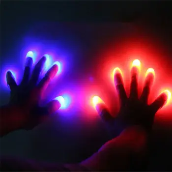 2vnt Helovinas Magija Pirštus Šviesos Thumbs Apgauti Pasirodo Šviesos diodų (LED) Pirštu Lempos Šalies Prekių