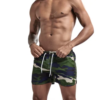 Naujas Mens paplūdimio valdybos šortai Kamufliažas spausdinti Sveikatingumo Kultūrizmo Žmogus Vasaros Vyrų Quick Dry Sportinę boksininkas Jogger Trumpas Kelnes