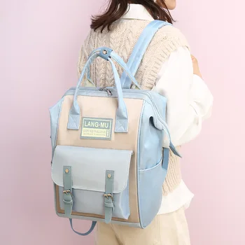 Kuprinė Korėjos Stiliaus Drobės Krepšys, Kuprinė Moteriška Vystyklų Krepšys Kolegija Stiliaus Didelės Talpos Studentų Krepšys