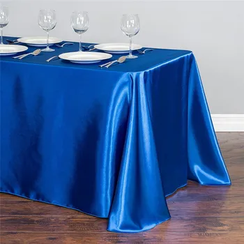 Įvairiaspalvis satino staltiesė poliesterio satino lentelė padengti stalo užkloją vestuves pokylių gimtadienio apdaila